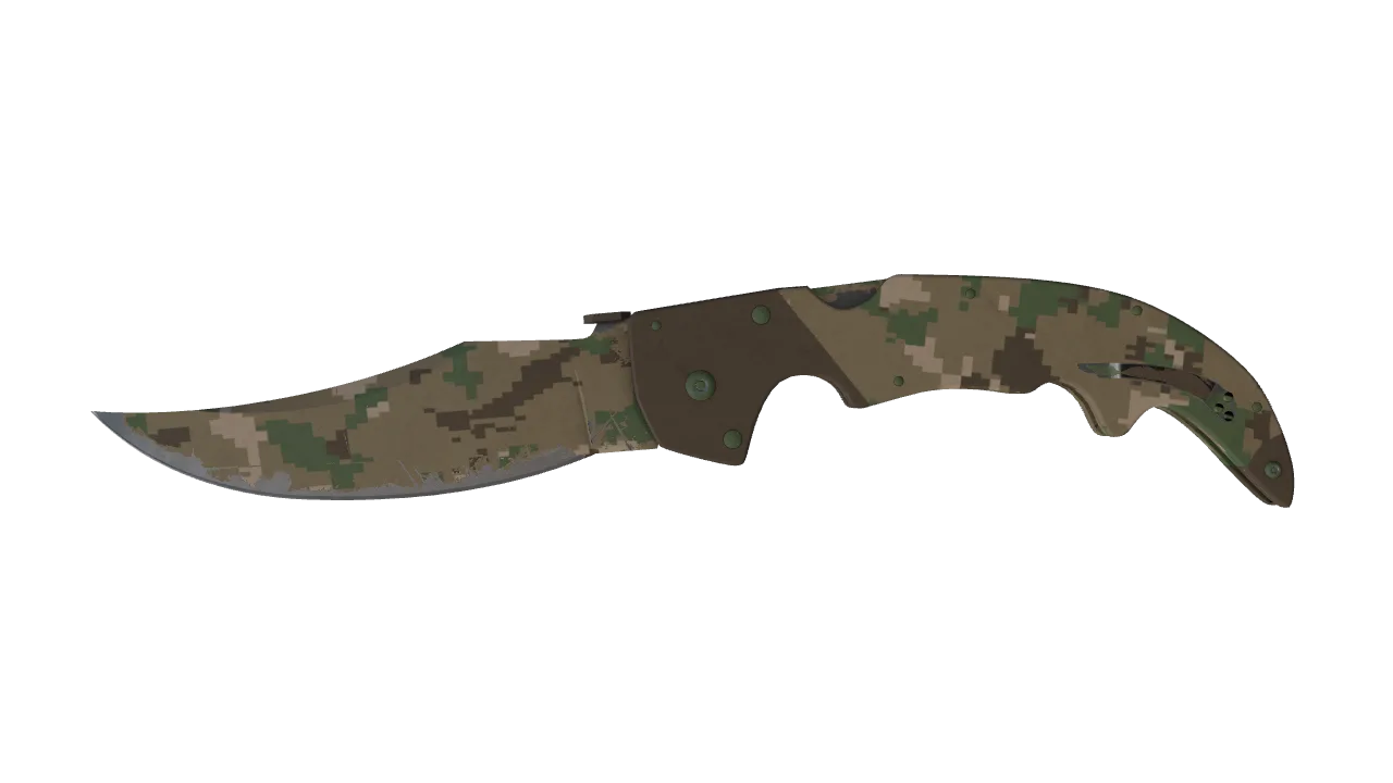 ★ Falchion Knife | Forest DDPAT (Field-Tested) — Dust II light, front