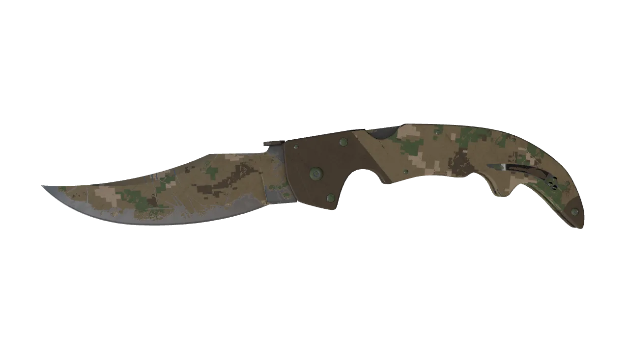 ★ Falchion Knife | Forest DDPAT (Well-Worn) — Dust II light, front