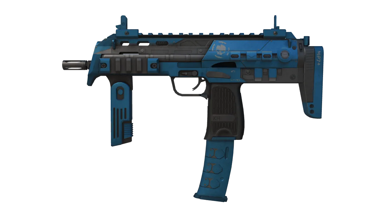 Souvenir MP7 | Cirrus (Field-Tested) — Dust II light, front