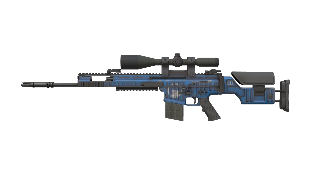 SCAR-20 | Assault (Minimal Wear) — Dust II light, front