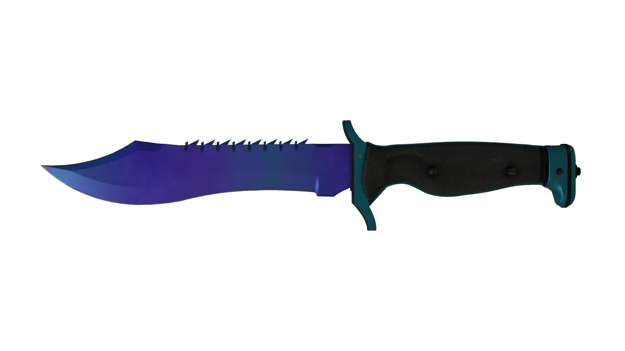 ★ Bowie Knife | Doppler (Sapphire) (Minimal Wear) — Dust II light, front