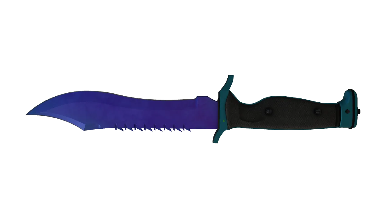Bowie Knife | Doppler (Sapphire) seed #386, back