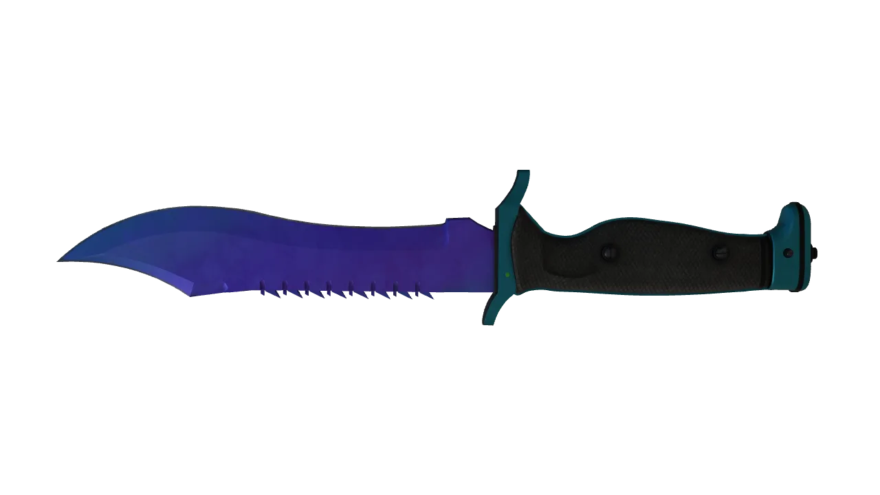 Bowie Knife | Doppler (Sapphire) seed #696, back