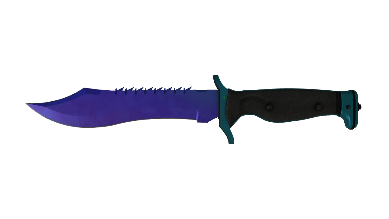Bowie Knife | Doppler (Sapphire) seed #724, front