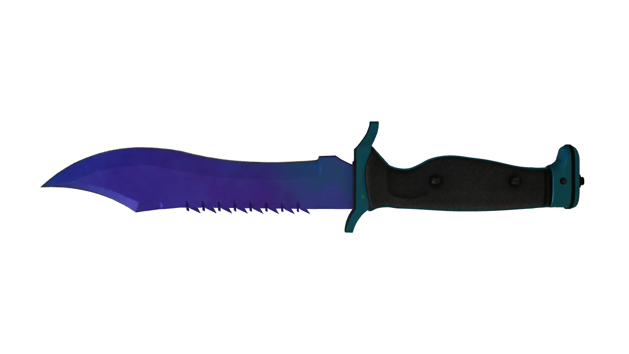 Bowie Knife | Doppler (Sapphire) seed #77, back