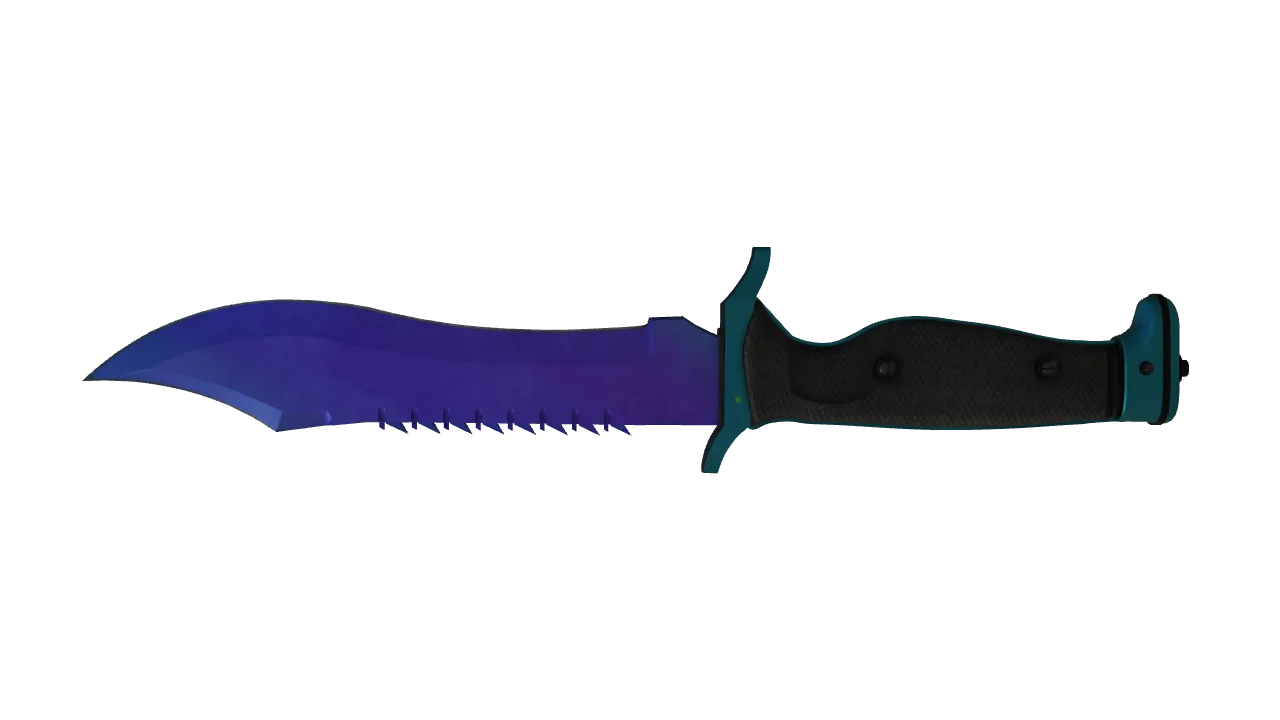 Bowie Knife | Doppler (Sapphire) seed #772, back