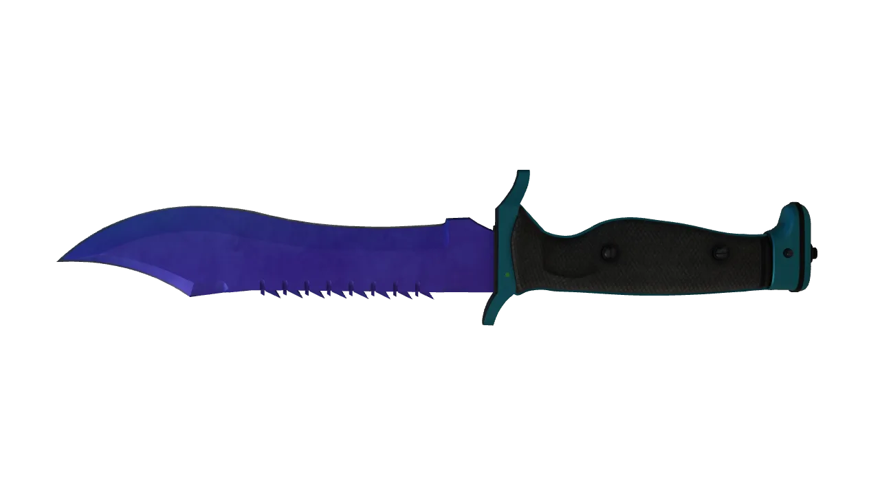 Bowie Knife | Doppler (Sapphire) seed #777, back