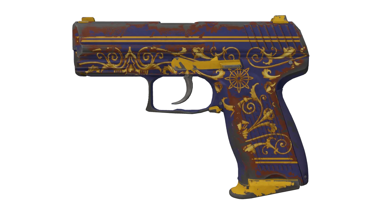 P2000 | Royal Baroque (Field-Tested) — Dust II light, front