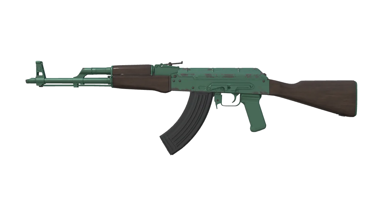 Souvenir AK-47 | Wintergreen (Factory New) — Dust II light, front