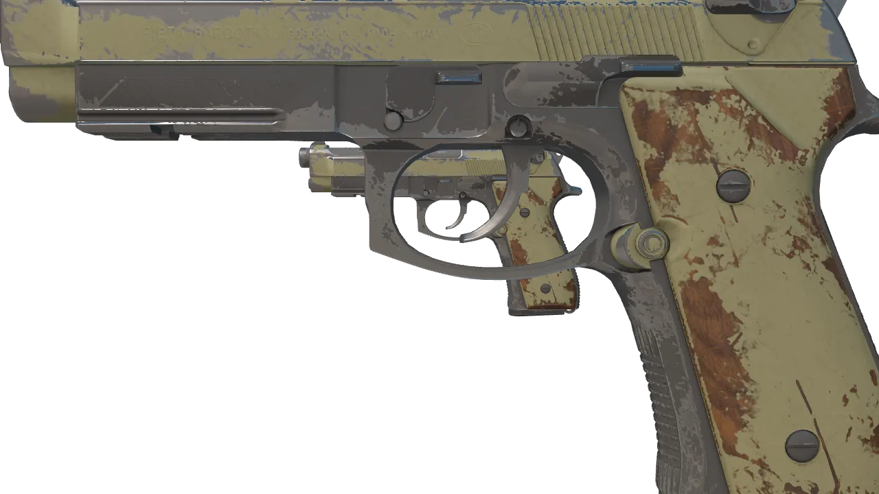 Dual Berettas | Colony (Well-Worn) — Dust II light, front