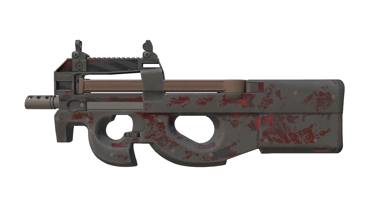 P90 | Fallout Warning (Battle-Scarred) — Dust II light, front