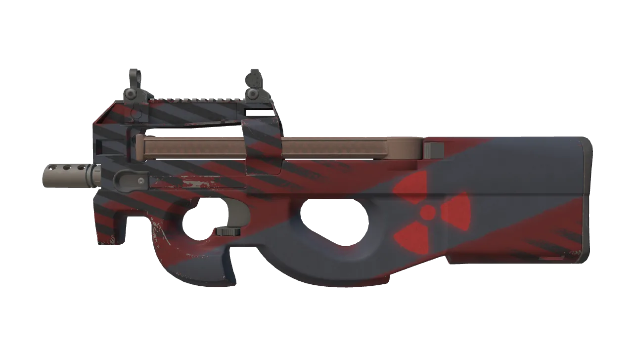 P90 | Fallout Warning (Factory New) — Dust II light, front