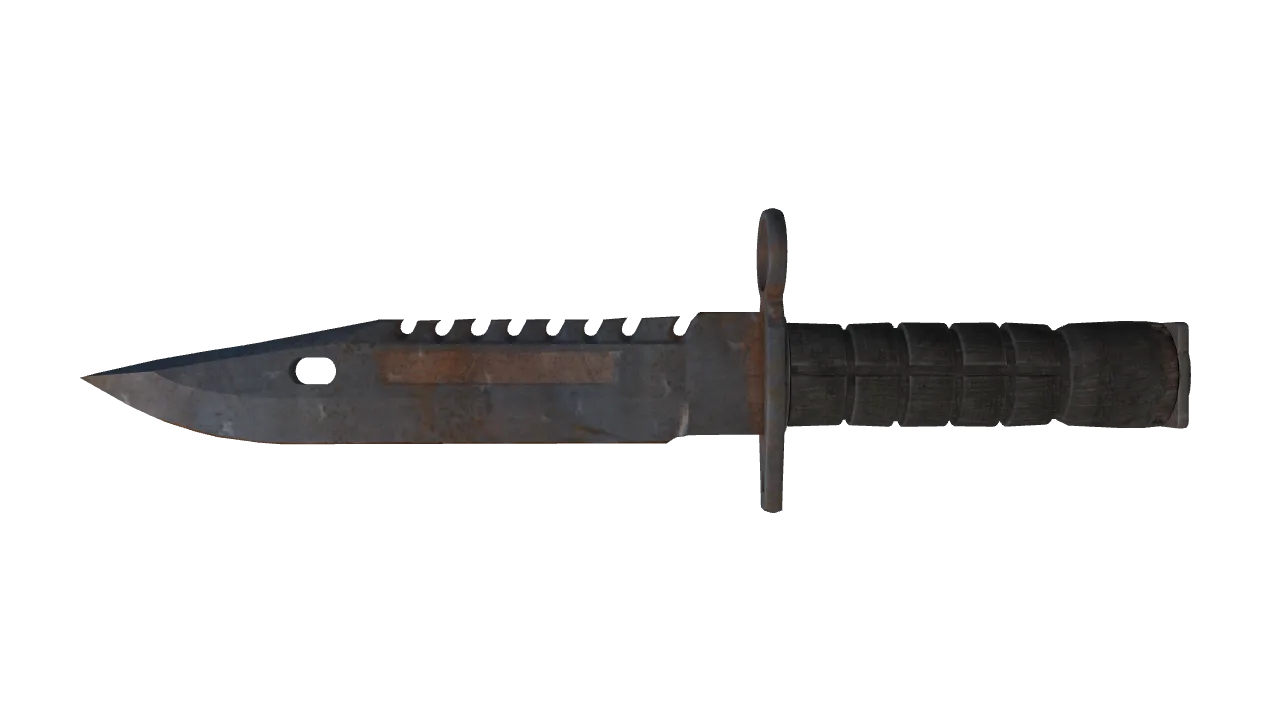 ★ M9 Bayonet | Rust Coat (Well-Worn) — Dust II light, front