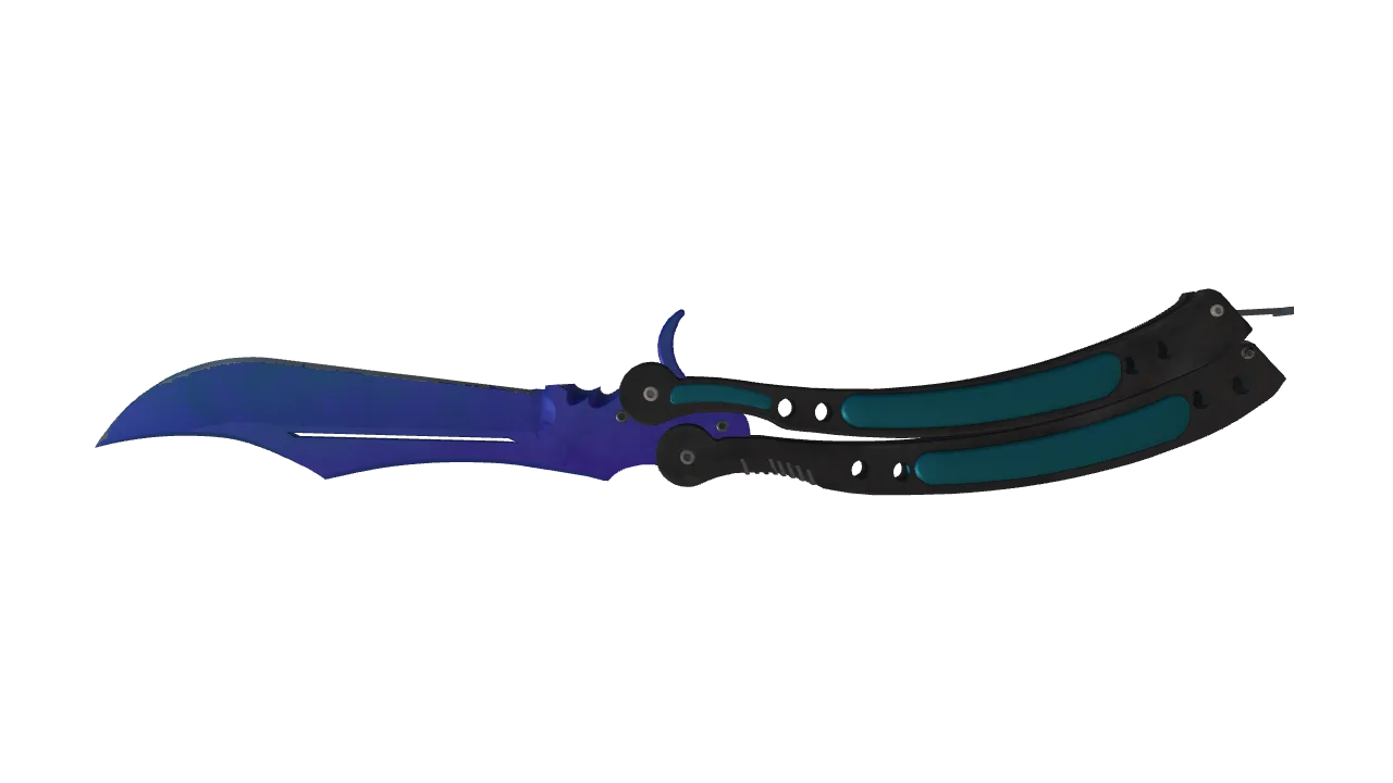 Butterfly Knife | Doppler (Sapphire) seed #129, back
