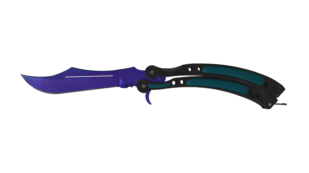 Butterfly Knife | Doppler (Sapphire) seed #147, front