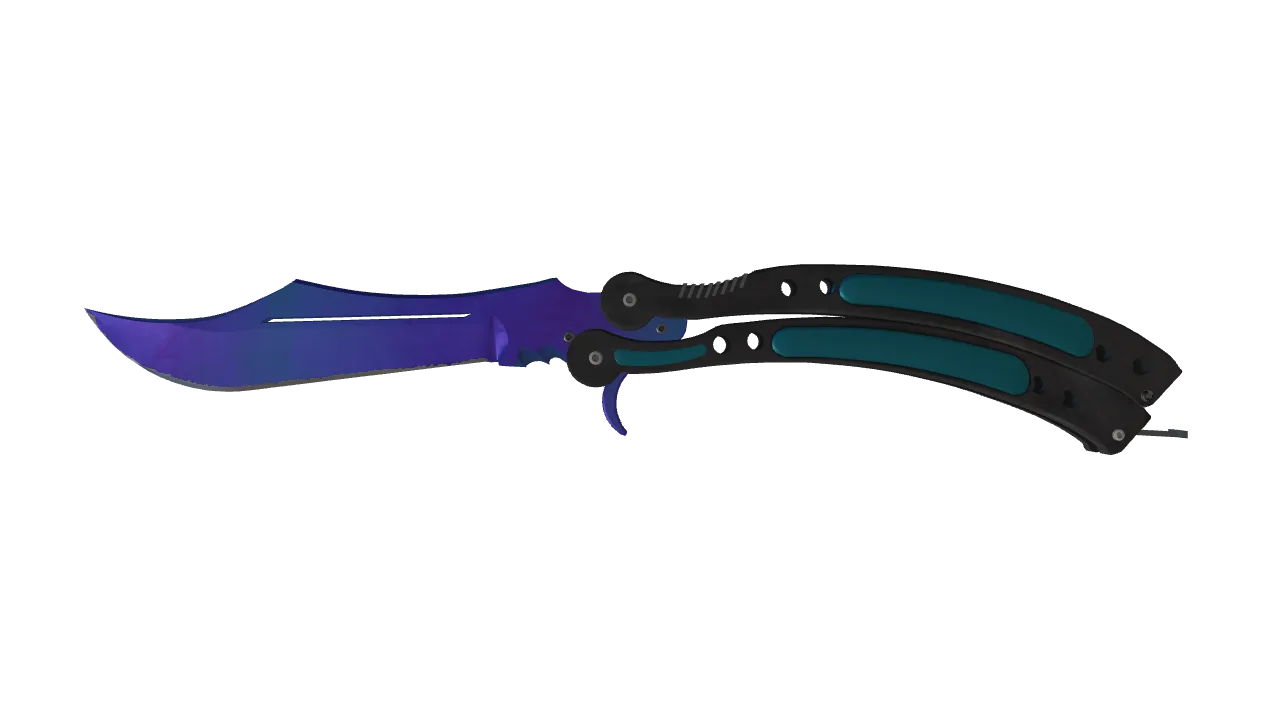 Butterfly Knife | Doppler (Sapphire) seed #151, front
