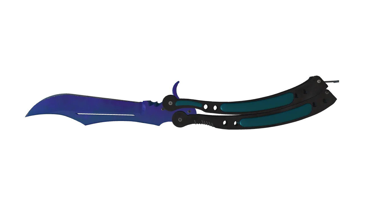 Butterfly Knife | Doppler (Sapphire) seed #348, back