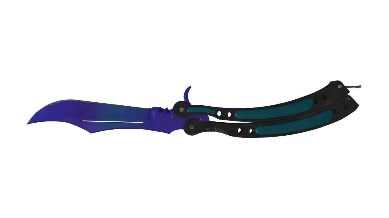 Butterfly Knife | Doppler (Sapphire) seed #385, back