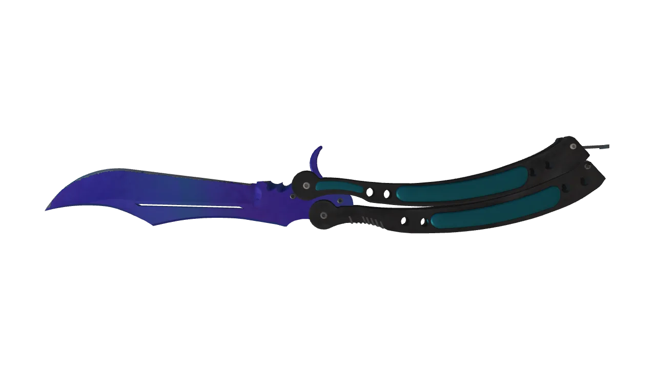Butterfly Knife | Doppler (Sapphire) seed #389, back