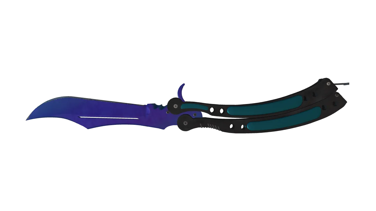 Butterfly Knife | Doppler (Sapphire) seed #696, back