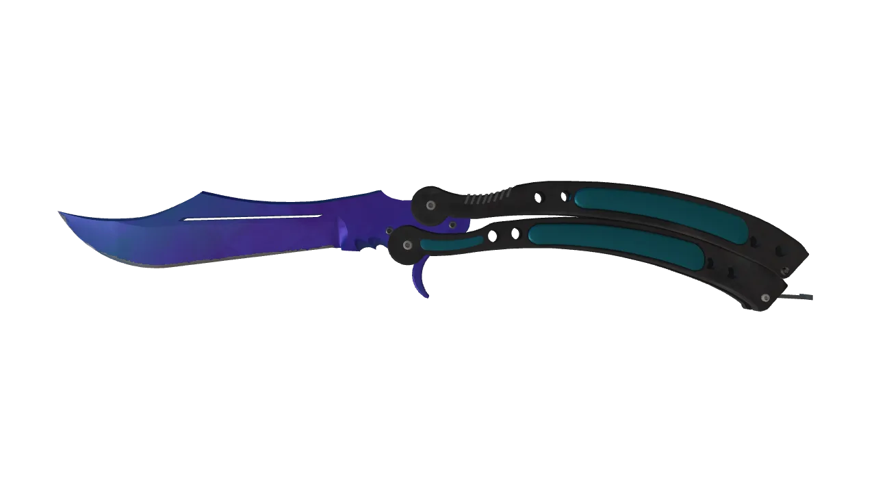 Butterfly Knife | Doppler (Sapphire) seed #712, front