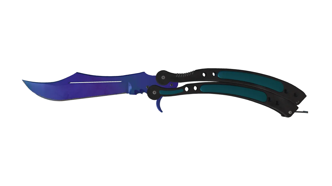 Butterfly Knife | Doppler (Sapphire) seed #717, front