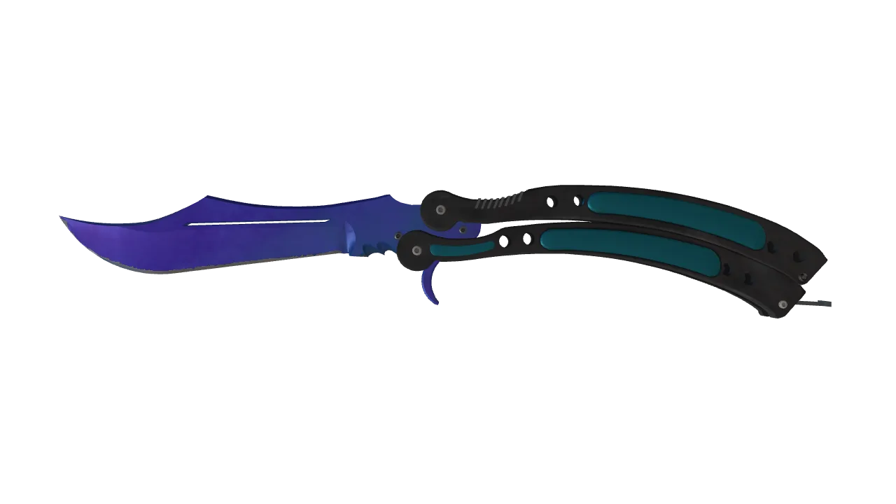 Butterfly Knife | Doppler (Sapphire) seed #80, front