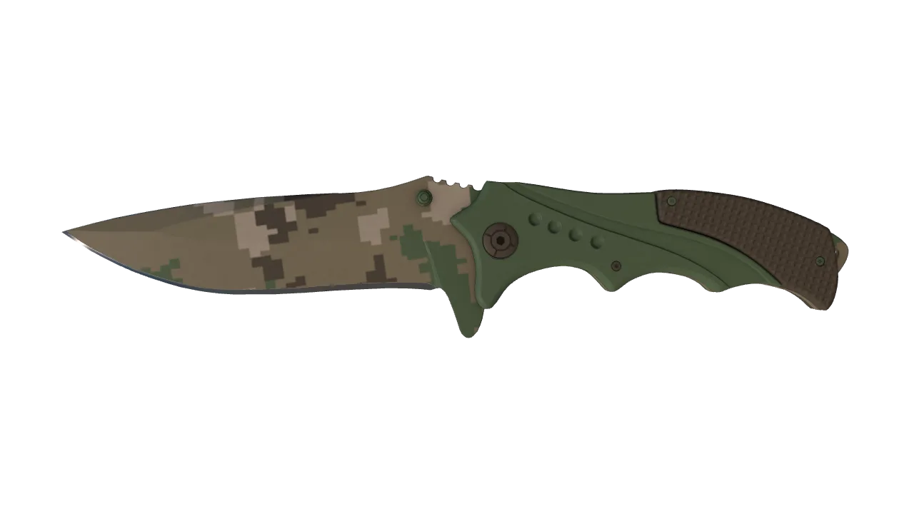★ Nomad Knife | Forest DDPAT (Factory New) — Dust II light, front
