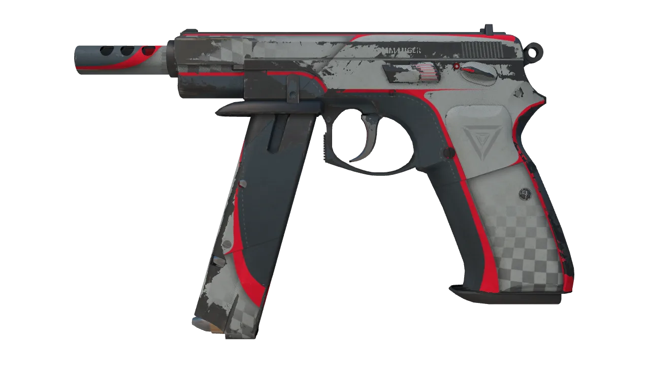Souvenir CZ75-Auto | Pole Position (Battle-Scarred) — Dust II light, front