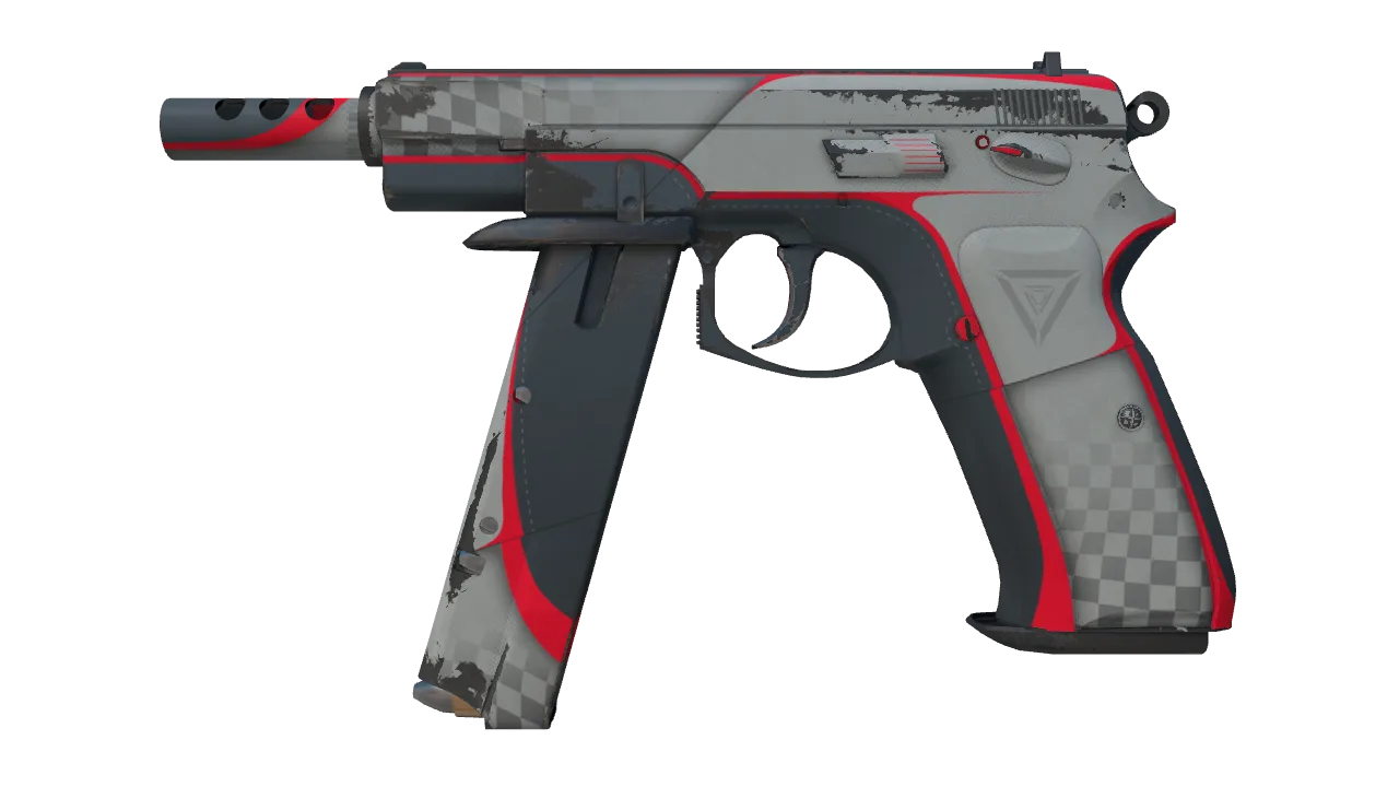 CZ75-Auto | Pole Position (Well-Worn) — Dust II light, front