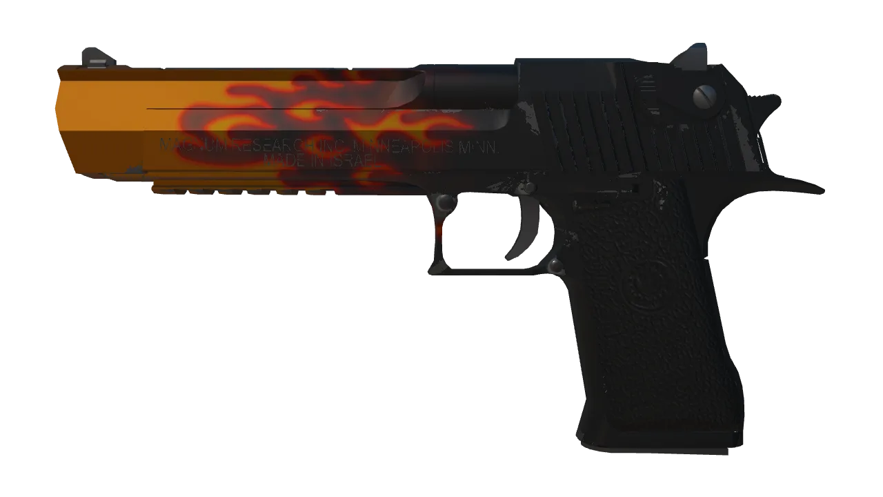 Souvenir Desert Eagle | Blaze (Minimal Wear) — Dust II light, front