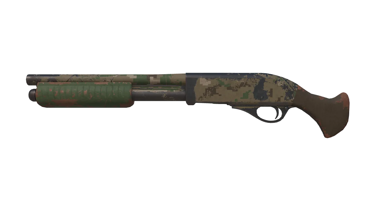Sawed-Off | Forest DDPAT (Well-Worn) — Dust II light, front