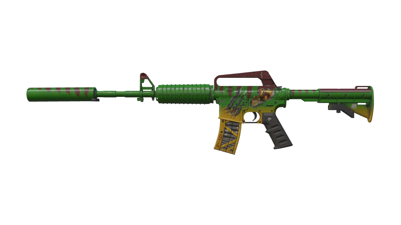 StatTrak™ M4A1-S | Emphorosaur-S (Field-Tested) — Dust II light, front