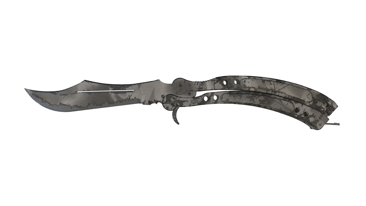 StatTrak™ ★ Butterfly Knife | Urban Masked (Well-Worn) — Dust II light, front
