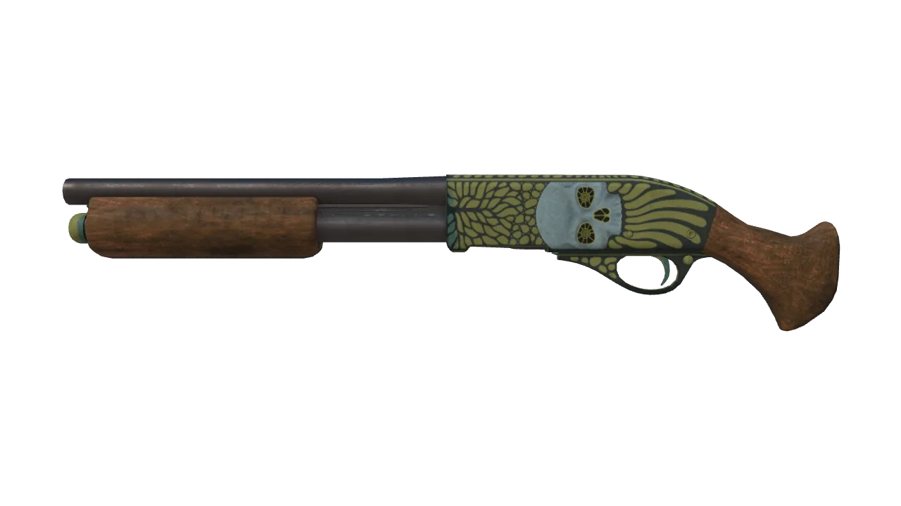 StatTrak™ Sawed-Off | Yorick (Battle-Scarred) — Dust II light, front