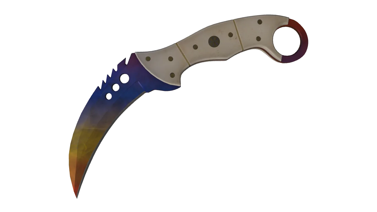 ★ Talon Knife | Marble Fade (Minimal Wear) — Dust II light, front