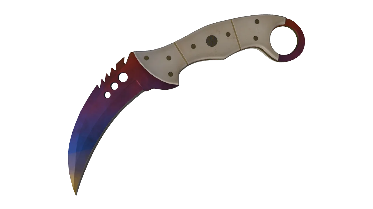 Talon Knife | Marble Fade seed #145, front