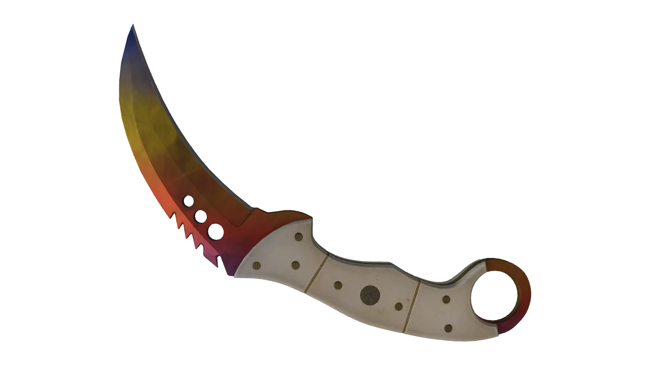 Talon Knife | Marble Fade seed #326, back