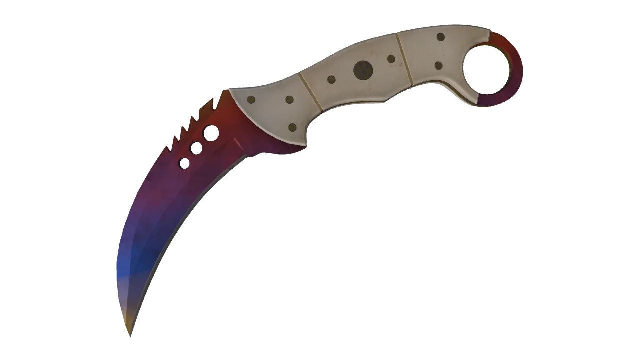 Talon Knife | Marble Fade seed #664, front