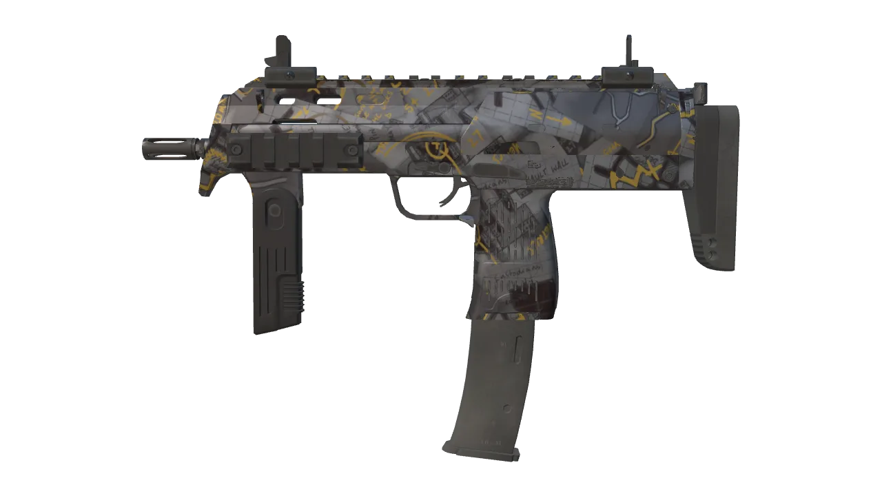 MP7 | Vault Heist (Factory New) — Dust II light, front