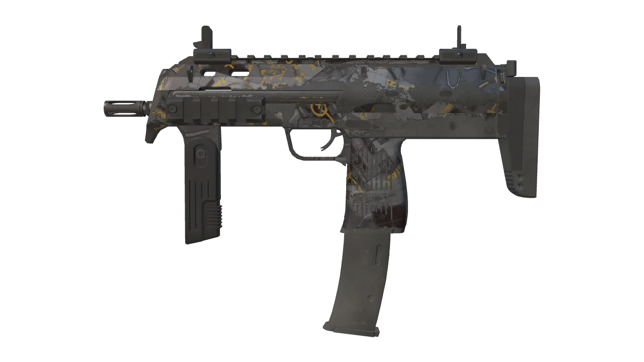 MP7 | Vault Heist (Well-Worn) — Dust II light, front