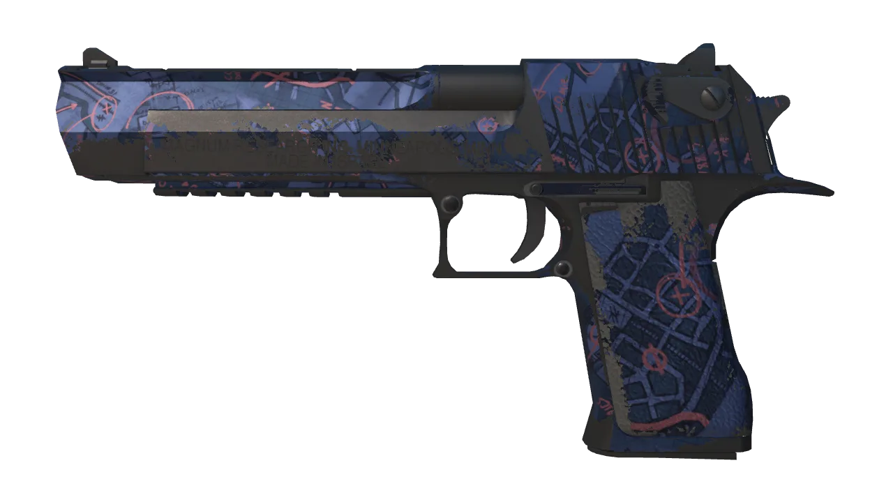 Desert Eagle | Night Heist (Well-Worn) — Dust II light, front