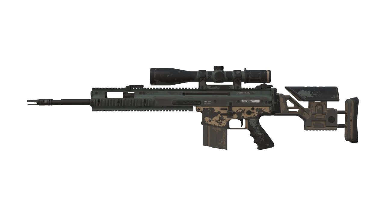 Souvenir SCAR-20 | Contractor (Battle-Scarred) — Dust II light, front