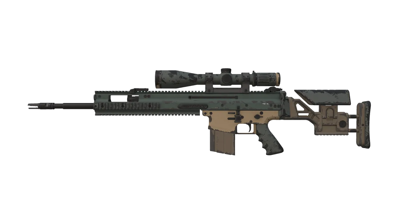 SCAR-20 | Contractor (Well-Worn) — Dust II light, front