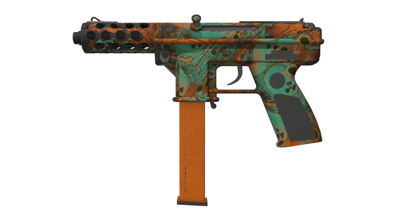 Souvenir Tec-9 | Toxic (Field-Tested) — Dust II light, front