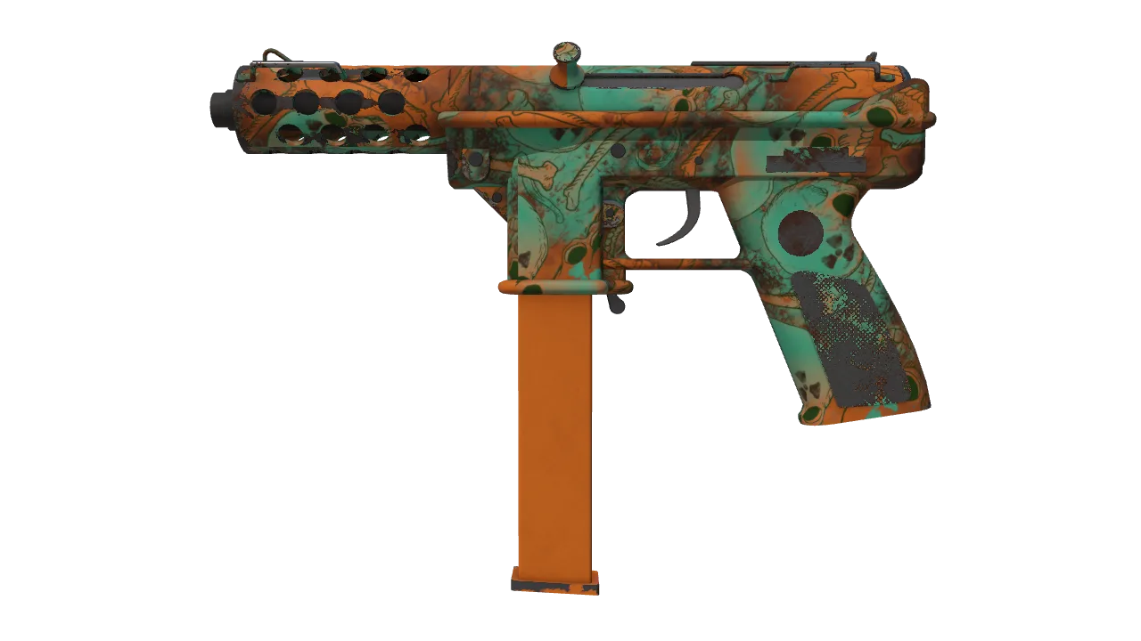 Tec-9 | Toxic (Minimal Wear) — Dust II light, front