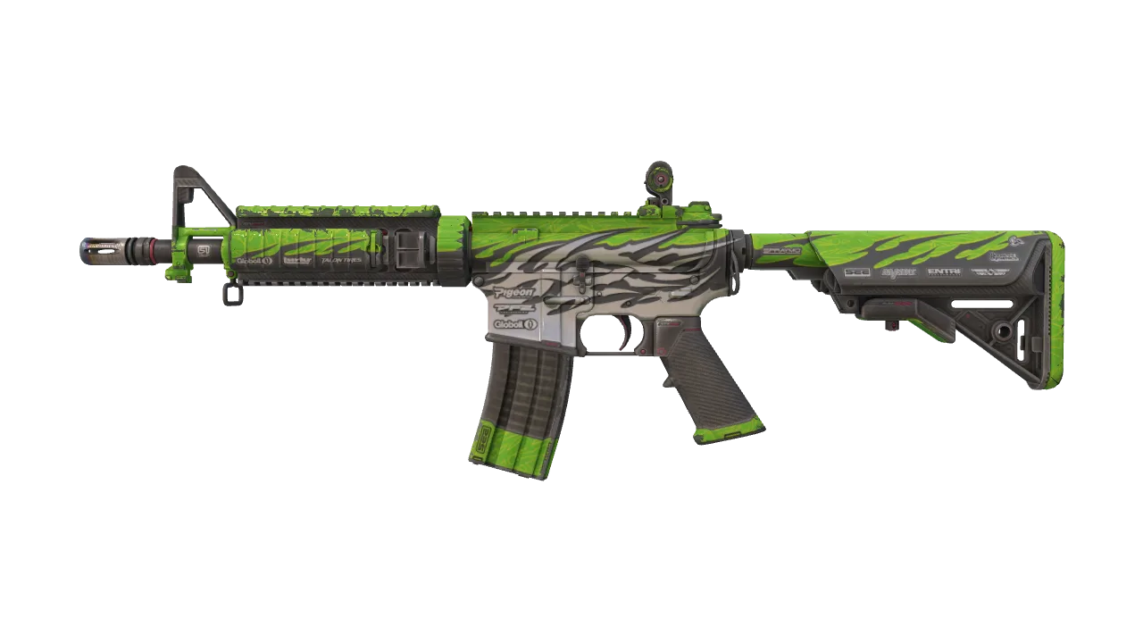 StatTrak™ M4A4 | Full Throttle (Field-Tested) — Dust II light, front