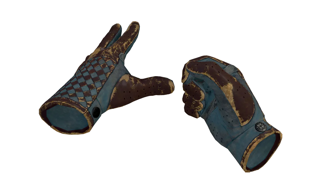 ★ Driver Gloves | Lunar Weave (Battle-Scarred) — Dust II light, front