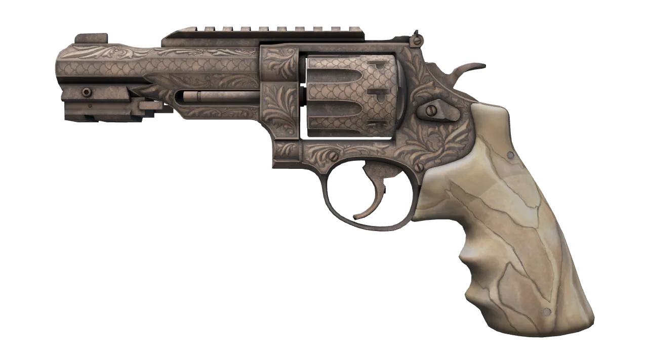 R8 Revolver | Inlay (Minimal Wear) — Dust II light, front
