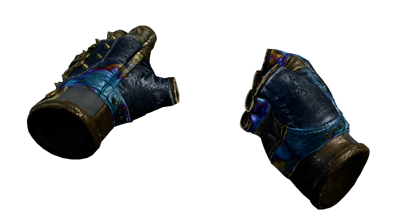 ★ Hydra Gloves | Case Hardened (Field-Tested) — Dust II light, front